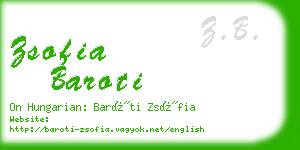 zsofia baroti business card